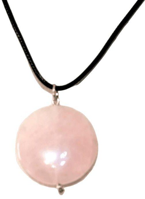 Sherif Gemstones Handmade - Natural Rose Quartz Gemstone Pendant Necklace Gemstone