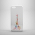 The Eifel Tower Phone Case Water Painting 3D Full Back & Side Phone Case Protector Cover for iPhone 5S