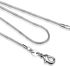 Necklace Mouse Tail Chain Unisex - In Silver Plated Thin & Tall Nice