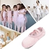 Girls Canvas Ballerina Flats Leather Sole Dance Shoes for Toddlers Leather Yoga Shoes/Ballet Shoes for Dancers