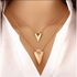 Fashion Women's Two-layer Metal Pendant Necklace