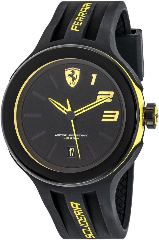 Ferrari Scuderia FXX Men's Black Dial Rubber Band Watch - 830221