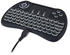 Generic Wireless Mouse, H9 Mini Hand-held Wireless QWERTY Keyboard Air Mouse Combo with Backlight(Black)