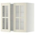 METOD Wall cabinet w shelves/2 glass drs, white/Bodbyn off-white, 60x60 cm - IKEA