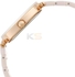 Anne Klein Women's Diamond Dial Rose Gold-Tone Light Pink Ceramic Bracelet Watch (21-AK1018RGLP)