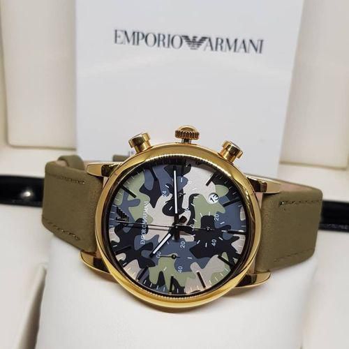 Emporio Armani Classic Men's Multi Dial Water Resitant Leather Band Watch - AR1818