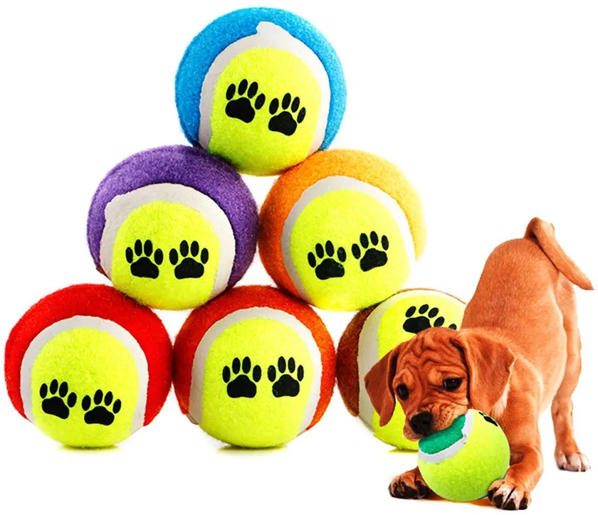 Pet Toy Throwing Tennis Ball Pet Dog Cat Bite Resistant Chew Toy Training Ball