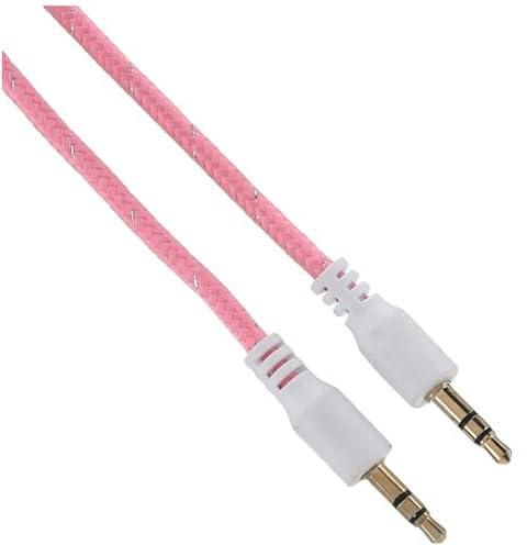 Tangle-free aux cable with aluminum connectors nile premium 3.5mm - rose