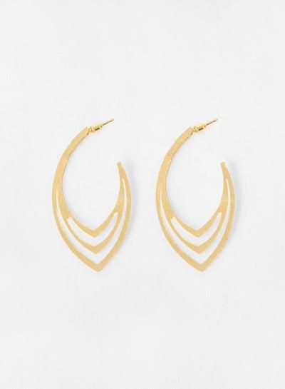 Asymmetrical Cut-Out Hoop Earrings