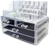 Storage Options 4-Drawer Cosmetic And Jewellery Storage Organizer Clear