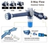 مسدس رش ماء نفاث متعدد الاستخدامات 8 في 1 أزرق/ شفاف/ أبيض