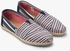 Navy Red Woven Stripe Rope Sole Women's Classics