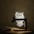 Generic Ity 3D Owl Shape LED Adjustable Table Lamp Home Night Light Warm White US Plug