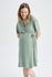 Defacto Regular Fit Short Sleeve Standart Maternity Dress.