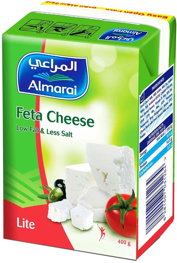 Almarai feta cheese low fat and less salt lite 400 g