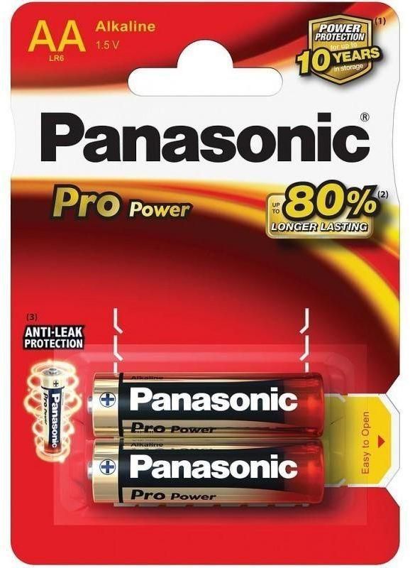 2x Battery Panasonic Pro Power AA