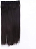 Long Straight Synthetic Hair Extension With 5 Clips, Black Brown