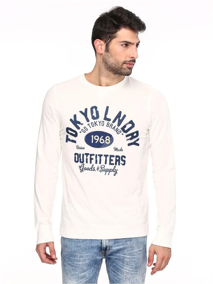 Tokyo Laundry 1U7970 Maple Hill Pullover Tops for Men, Ivory