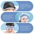 Baby Shower Cap Elastic Silicone Baby Shower Cap Adjustable Ear Protection Head Cover Baby Shower Cap Shampoo Baby Shower Cap Baby Shower Cap (Blue)
