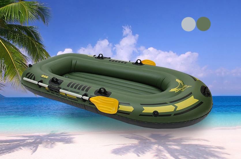 Gdeal Portable Inflatable Boat Double Thicken Water Sport Boat (Army Green)