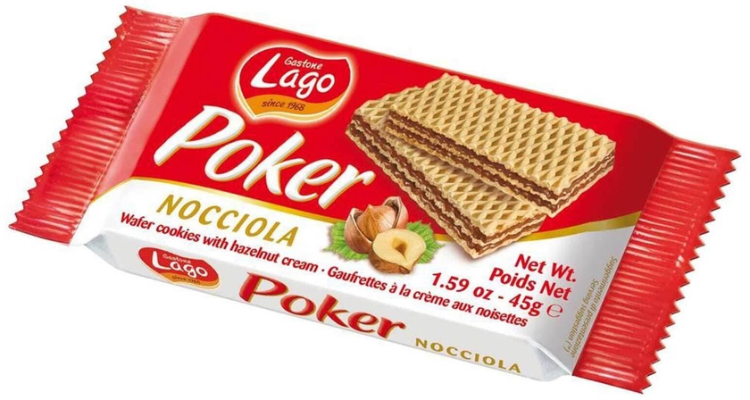 Gastone - Lago Poker Wafer With Hazelnut Cream - 45 Gram