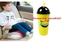 Generic Car Seat Booster Chair Cushion Pad For Toddler Sturdy & a free emoji plastic glass with lid & straw-Red