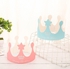 5Pcs Happy Birthday Paper Prince Princess Crown Party Decoration (Blue - Pink)