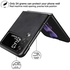 Compatible with Samsung Galaxy Z Flip 3 Case 2021,Galaxy Z Flip 3 Case PU Leather and Hard PC Slim Durable Protective Phone Case Cover for Samsung Galaxy Z Flip 3 5G 2021 (Black)