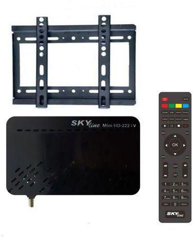 Skyline HD-222 IV Mini HD Satellite Receiver With Fox Wall Mount - 17 Up To 37