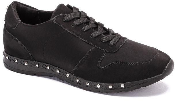 Dejavu Studded Simple Sneakers - Black