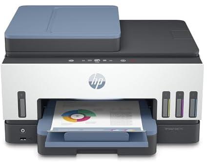 HP Smart Tank 795 All-in-One Printer wireless, Print, Scan, Copy, Fax, Auto Duplex Printing, Auto Document Feeder, Print up to 18000 black or 8000 color pages, White/Blue  [28B96A], Standard