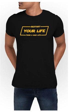 Restart Your Life T-Shirt Black