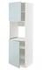METOD High cab f oven w 2 doors/shelves, white/Lerhyttan light grey, 60x60x200 cm - IKEA