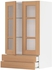 METOD / MAXIMERA خزانة حائط بابين زجاجية/2 أدراج - أبيض/Vedhamn سنديان ‎60x100 سم‏