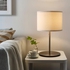 RINGSTA / SKAFTET Table lamp, white/nickel-plated, 56 cm - IKEA