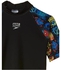 Speedo Boys' Marvel Rash Top JU T-Shirt, Black/Citron/fed red/Beautiful Blue/White, 11_12