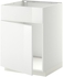 METOD Base cabinet f sink w door/front, white, Ringhult white, 60x60 cm