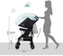 MOON Neo Plus Light Weight Travel Stroller/Pushchair for Baby/Kids/Toddler Black, 1.0 Piece