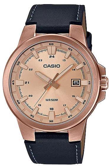 Get Casio MTP-E173RL-5AVDF Analog Casual Watch for Men, Leather Band - Black with best offers | Raneen.com