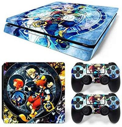Sony PlayStation 4 Slim Personality Console Decal Skin Stickers With 2 Pcs Stickers For PS4 Slim Controller