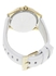 ساعة ارماني اكستشينج بيضاء للنساء بسوار من الجلد - AX5207
