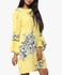 Yellow Satina Floral Printed Shift Dress