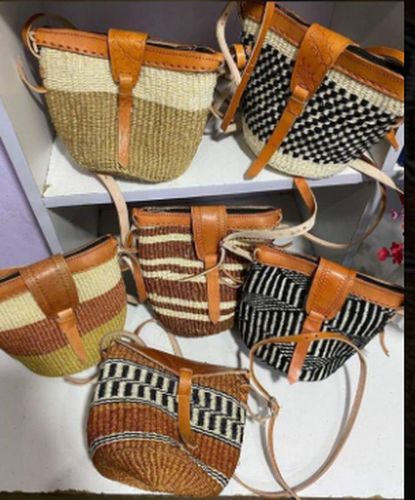 Generic Fashion Ladies Sisal Shoulder/hand Bag / African Kiondo Bag