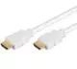 PremiumCord HDMI High Speed ​​+ Ethernet cable, white, gold-plated connectors, 2m | Gear-up.me