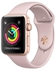 Apple Series 3 Smart Watch - 42mm Gold Aluminum Case with Pink Sand Sport Band, GPS, watchOS 4, MQL22