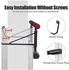 ALCOACH Pull Up Bar, Folding Door Bar with Smart Hook, Foam Padded Grip, Protective Pad, Portable Fitness Pull Up Bar, Body Strength Training Equipment, No Screws Needed