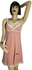 Chemise For Women - Pink And White, Medium