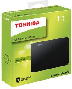 Toshiba 1TB, Canvio Basics USB 3.0, Portable External Hard Drive 1TB - Black
