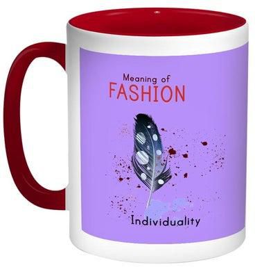 Meaning Of Fashion Printed Coffee Mug Purple/White/Red