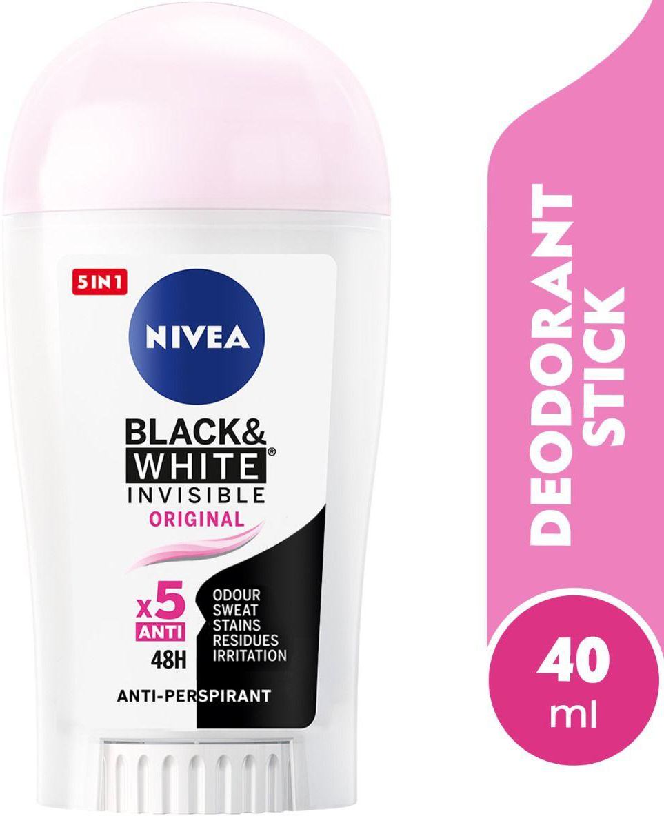Nivea, Deodorant Stick, Invisible Black & White, for Women - 40 Ml